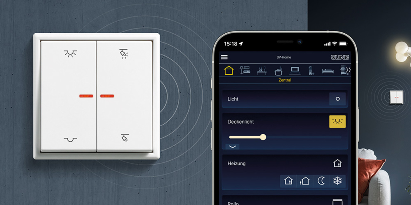 KNX RF Taster bei Lutz Elektrotechnik in Bornich